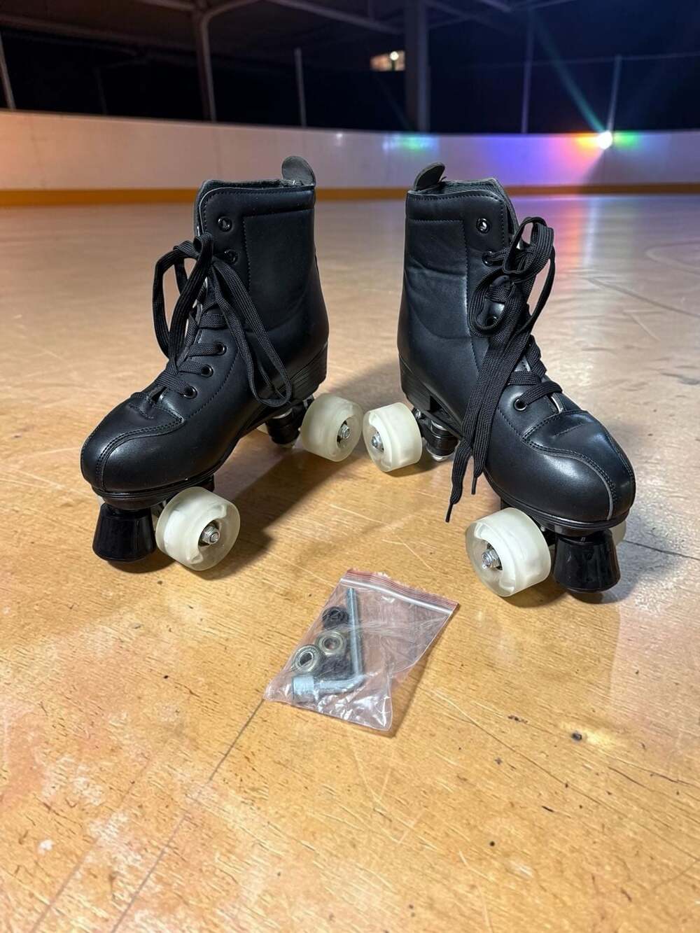 XUDREZ Black High Top Quad Roller Skates